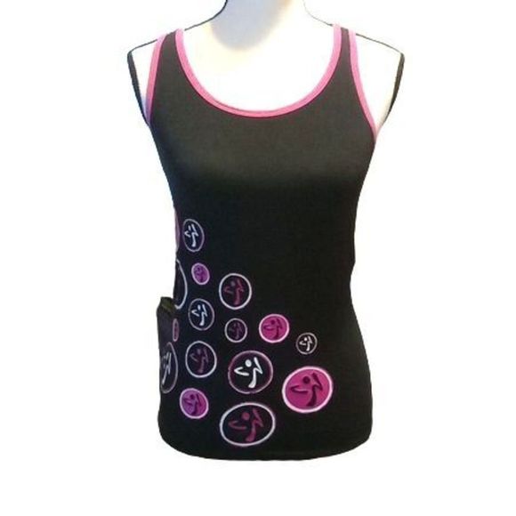Zumba Fitness Activewear Top Black Women's Size Medium - Picture 1 of 5
